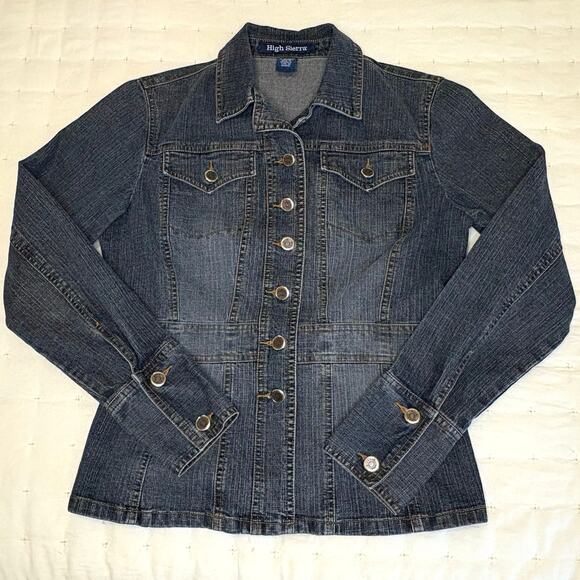 Vintage High Sierra Y2K Fitted Denim Jacket Women’s S Blue - Picture 5 of 13